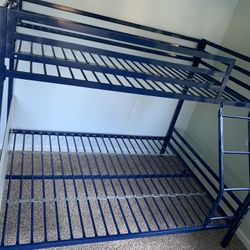 Blue Metal Bunk Bed Twin Over Full