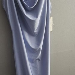 Blue Satin Dress