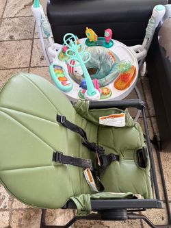 Highchair and bouncer