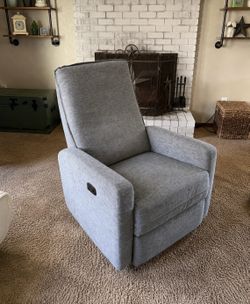 Gray electric recliner