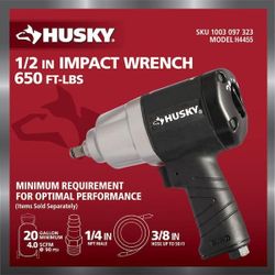 1/2 In Impact Wrench 650 FT-LBS
