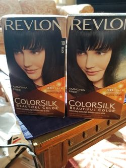 2 Revlon ColorSilk Beautiful Color Gray Coverage Permanent #10 BLACK. NEW
