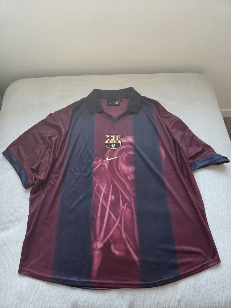 Travis Scott x Nike x FC Barcelona Retro 2000/01 Home Skeleton Jersey
