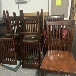 Six Bar Stool Chair Normal Wear In Good Condition 