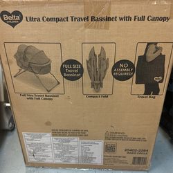 Ultra Travel Bassinet With Full Canopy