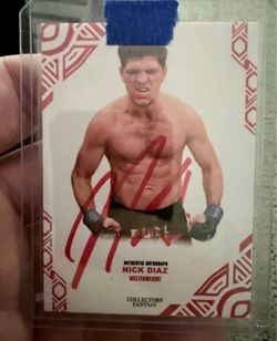 Rare signed card of MMA legend Nick Diaz