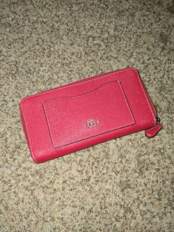Coach Red Leather Wallet