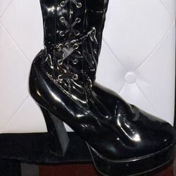 Male Thigh, High Patent, Leather Boots