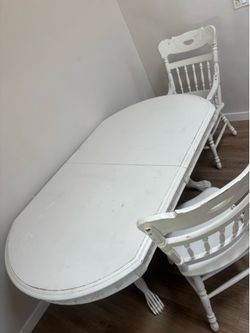 Dining table and chairs
