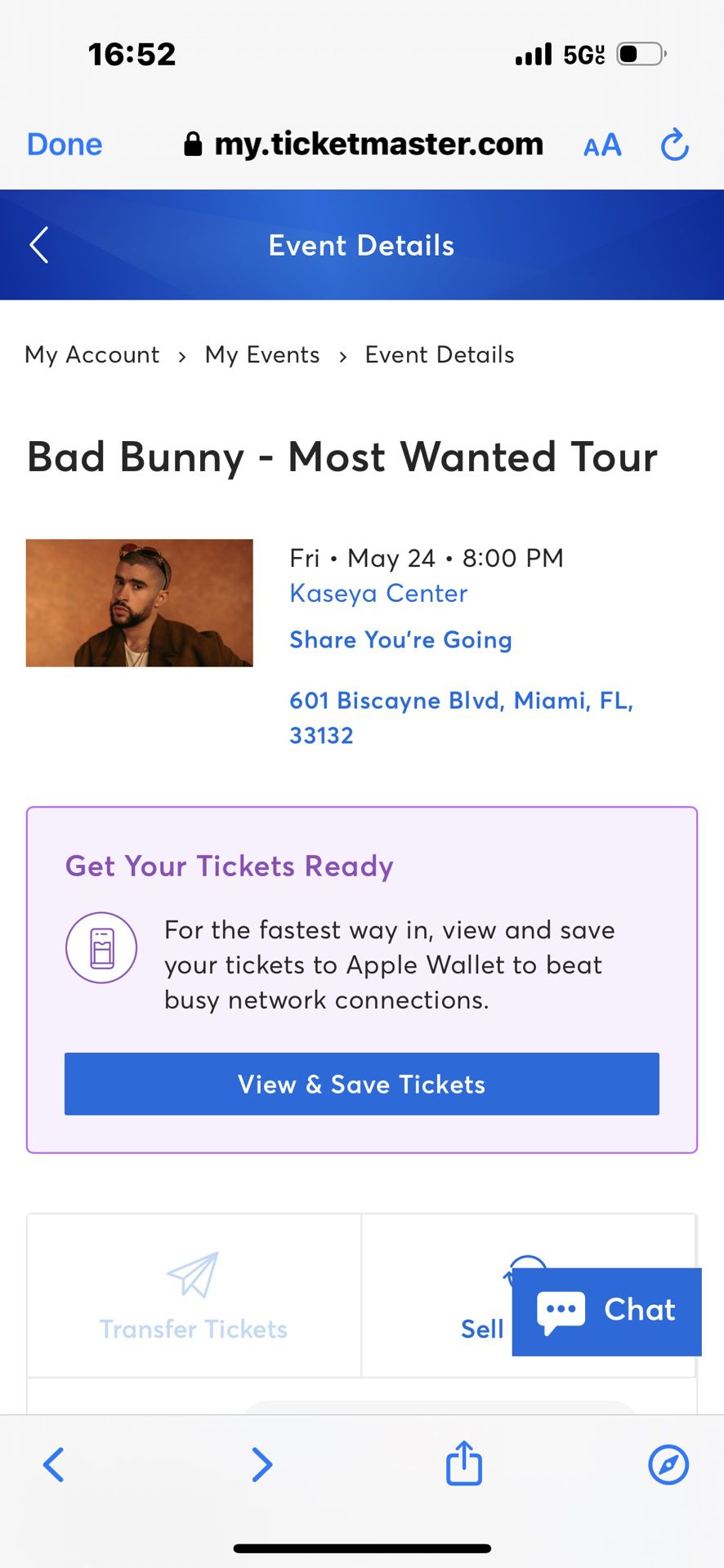 Bad Bunny Tickets For Sale (two) Friday 