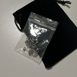 Brand New Stainless Steel Flat back Earring Studs Sliver