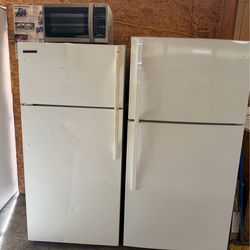 Free fridges.  Both run