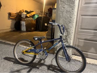 Mongoose (maybe not sure) 20” Blue & Yellow Bike – Good Used Condition