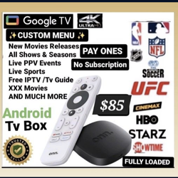 Android 4K onn box Get Everything, Plug & Play, Please Scroll Through The Pîctures ..,..