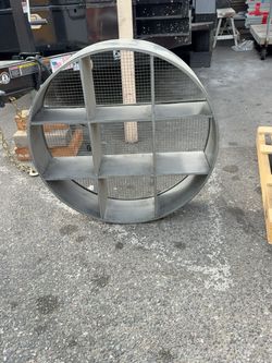 Large Round Industrial Metal Display Shelf / Wall Shelf