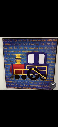 Wall Art Boys Room Train