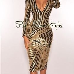 Hot Miami Styles Sequence Dress