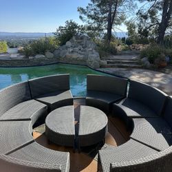 Round Sectional With Table