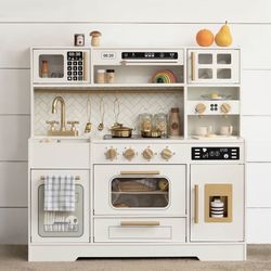 Wooden Play Kitchen for Kids (Ages 3+)