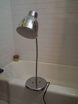 Chrome lamp light fixture  adjustable height