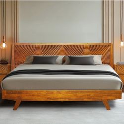 King bed frame solid frame