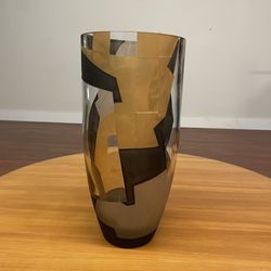 Rebecca Odom Tall Abstract Textured Glass Vase - Many More Items In Stock!