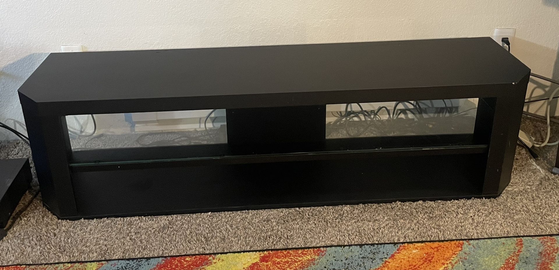Black TV stand
