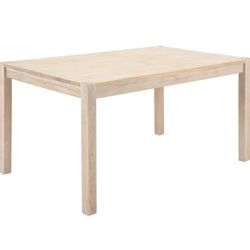 Daya Lane Wood Dining Table, 59 Inches Farmhouse Rectangle Dining Room Table for 4-6 Person