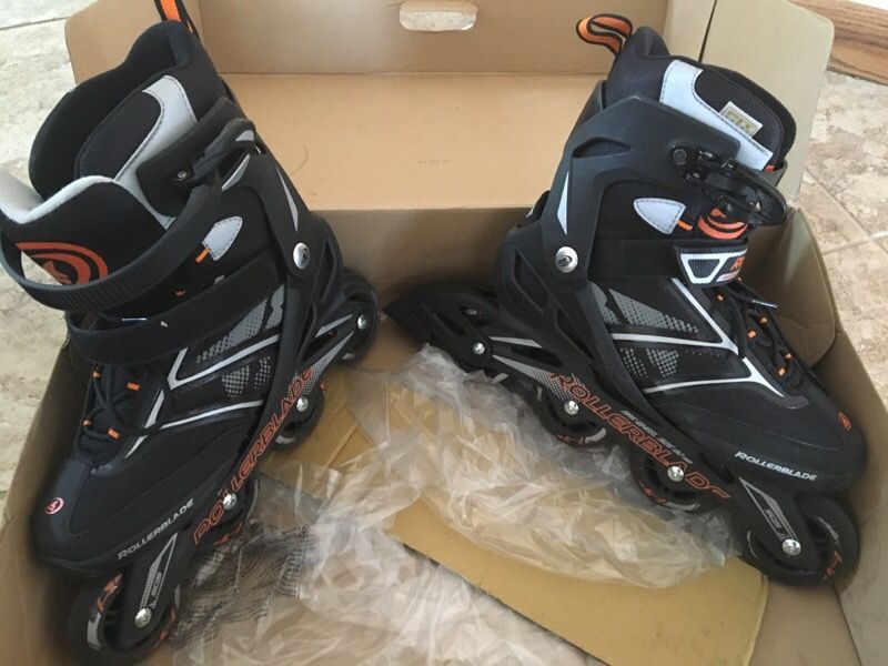 Rollerblade Men's Zetrablade Inline Skates 9 Free Shipping in USA and Free Adults Safety Gloves