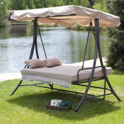 Swing Bed with Toss Pillows
