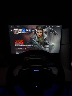 Steering wheel pedals and monitors