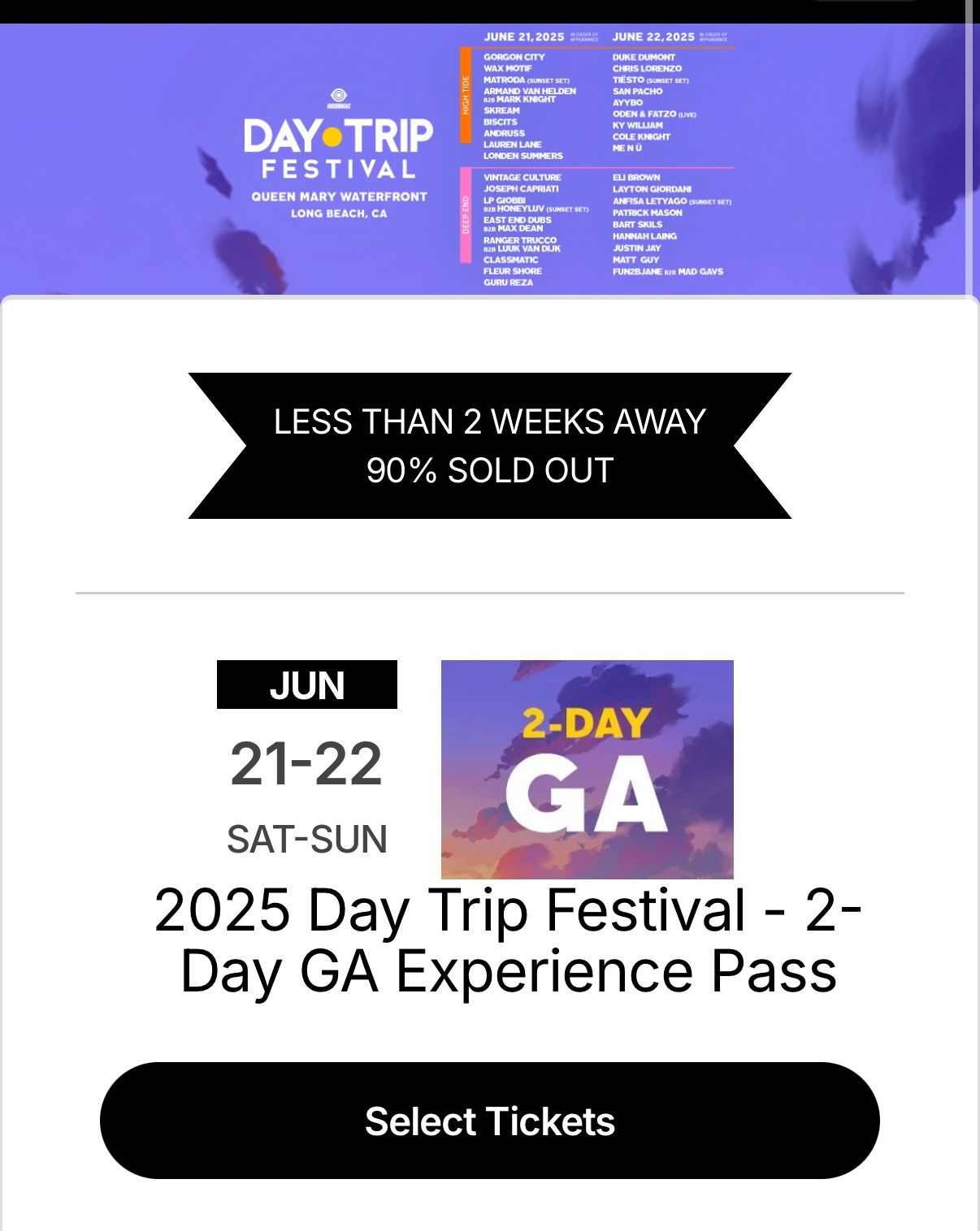 Day Trip 2 Tickets