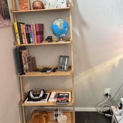 5-Tier Bamboo Ladder Bookshelf