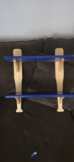 Kids baseball themed shelf