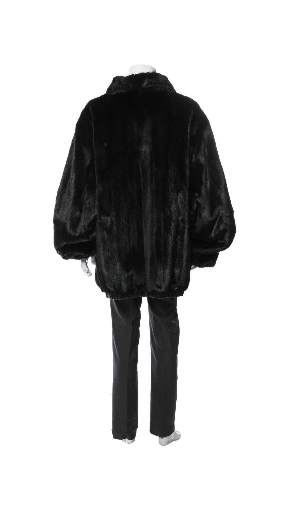 Mink Fur Reversible Leather Bomber Jacket