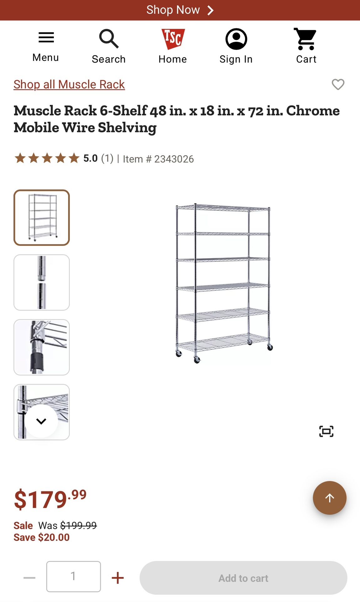 6-Tier Shelves Steel Wire Utility Storage Rack On Wheels