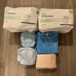 Adult Incontinence Care Bundle - McKesson Ultra Underwear Small (88) + Gowns + Bed Pads