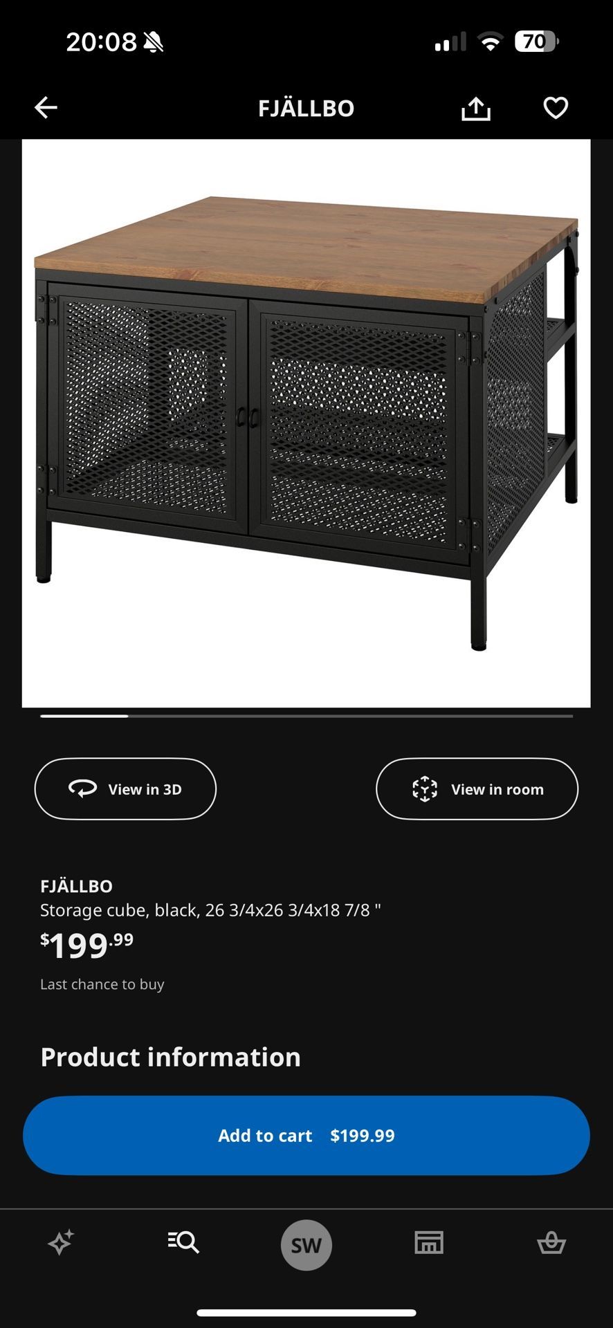 storage cube, corner coffee table