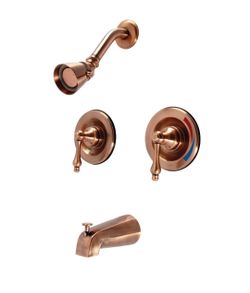 Kingston Brass KB666ALAC Vintage Tub & Shower Faucet Antique Copper NEW