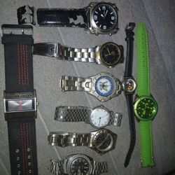 LOT OF MEN'S DRESS WATCHES 