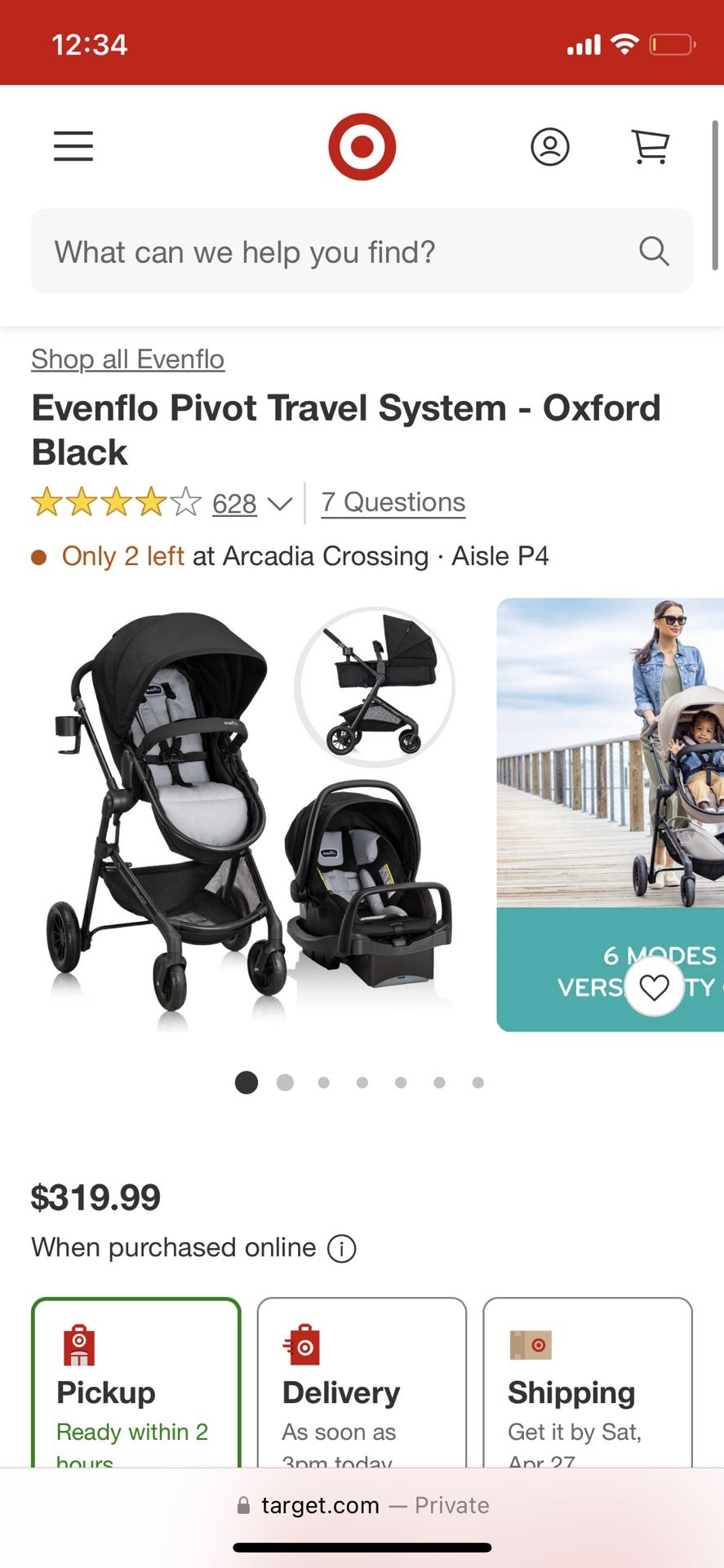 Evenflo Stroller 