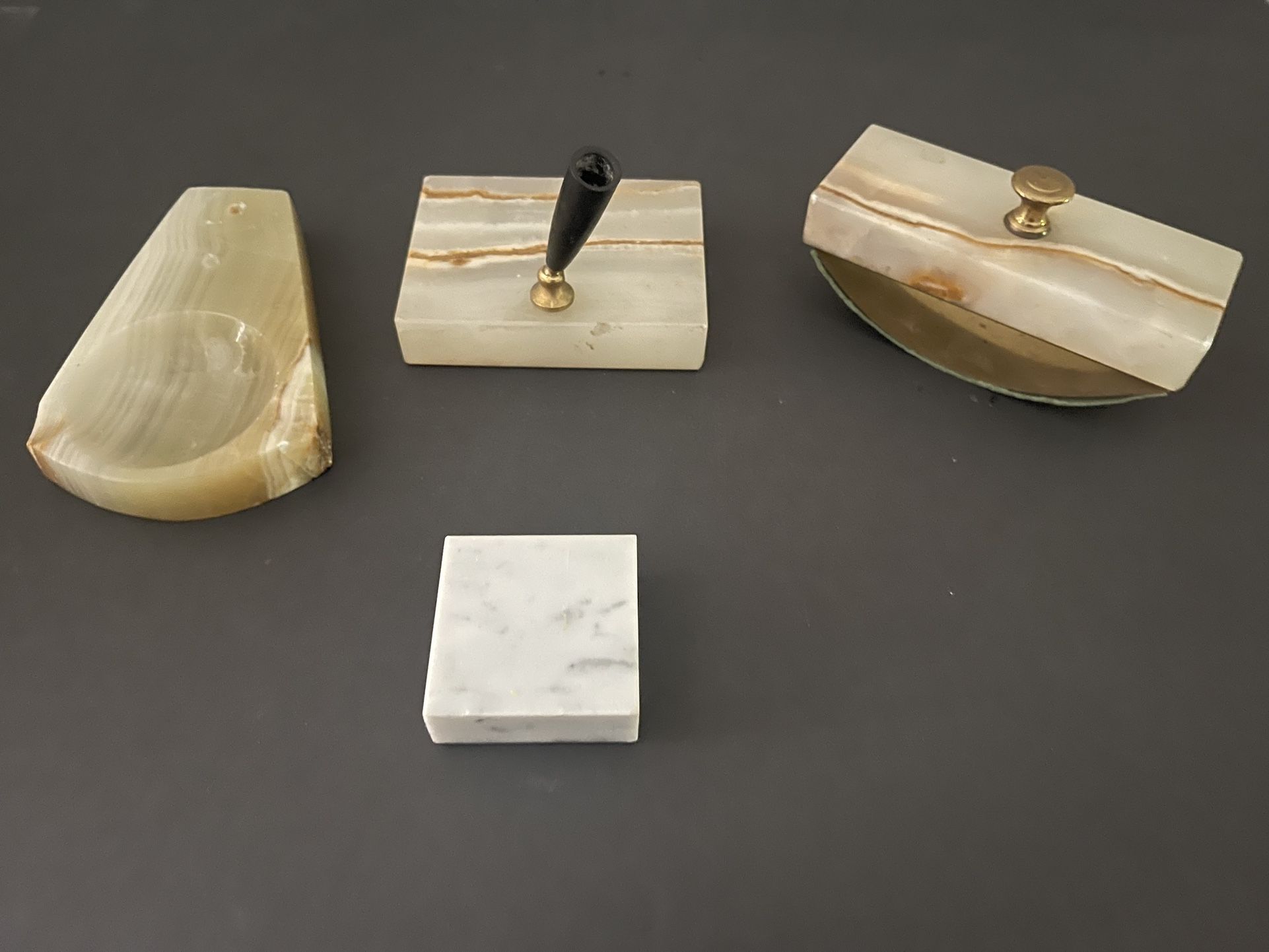 Vintage Ca. 1940, Antique Marble Desk Set