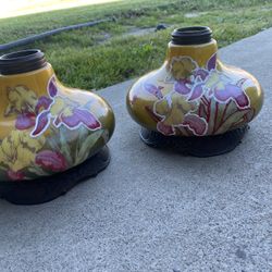 Antique Victorian Asian Vases 