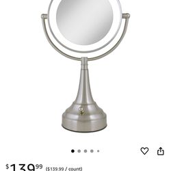 Vanity Mirror With 10x Magnification Mirror And Lights On