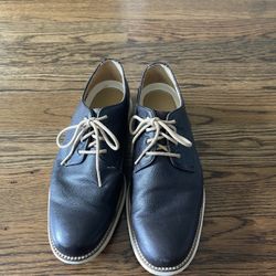 cole haan size 9.5 dark brown grand os Leather Lace Up Dress Shoes C22639