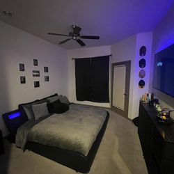 LED Low Profile King Bed Frame
