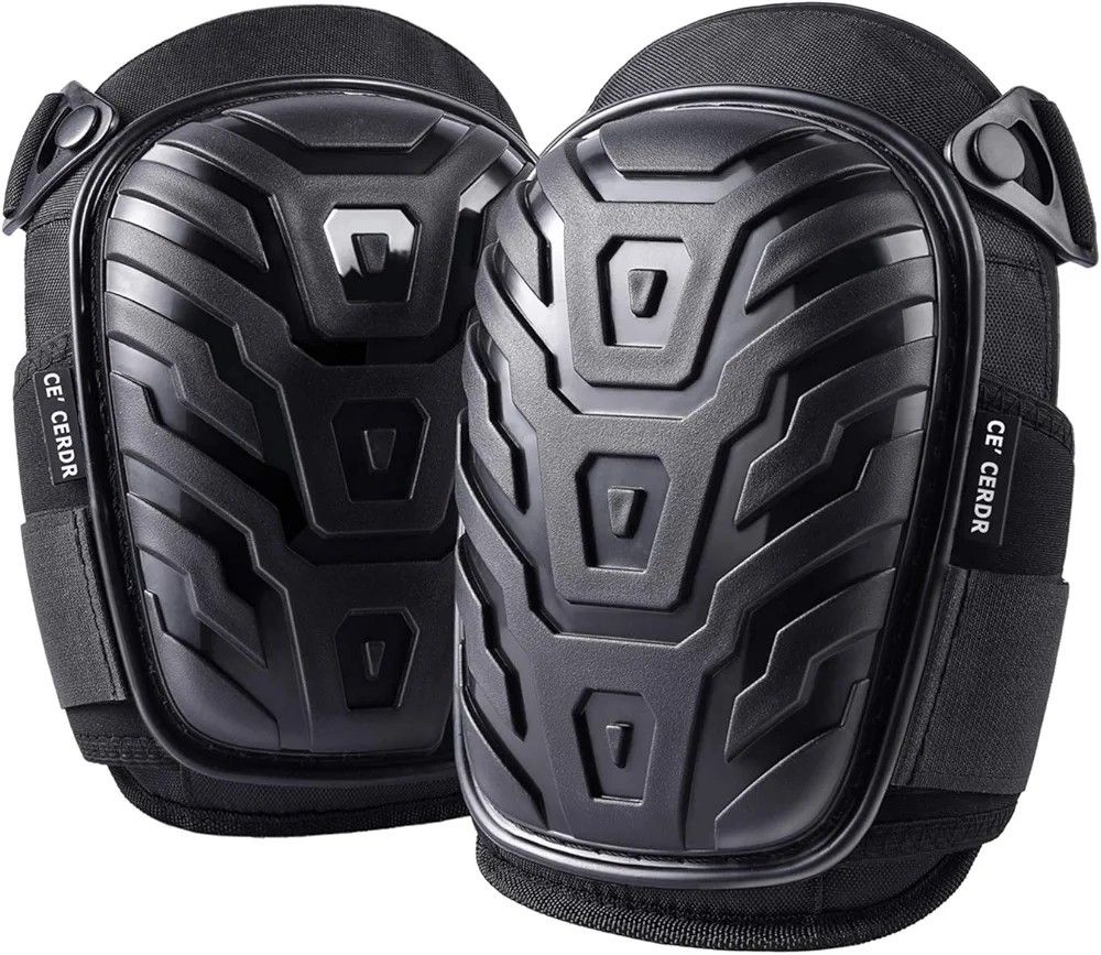 CE' CERDR Professional Knee Pads for Work - Heavy Duty Foam Padding Kneepads for Construction, Gardening, Flooring