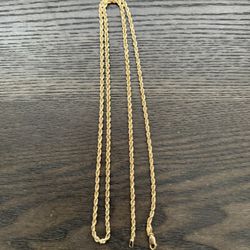 Gold rope chain 14k