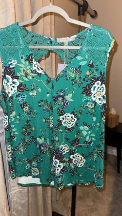 Daniel Rainn Fantine  crochet lace floral top size 2xl