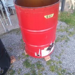 Pre-made Fire Barrel vent holes in the sides and bottom